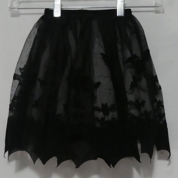 H&M | size 2 | Lined Black Lace Tulle Skirt With Flying Bat Detail | NWOT - Picture 2 of 15